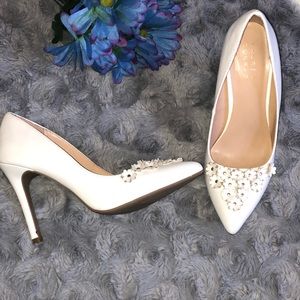 Lauren Conrad White High Heels Size 8.5